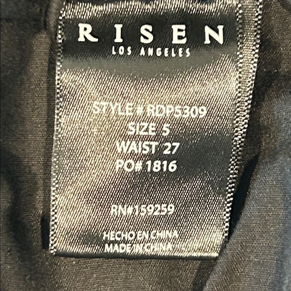 Risen Kira High-Rise Slim Straight Jeans in black size 27